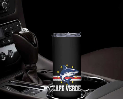 Vintage Cape Verde Shark Cabo Verdean Roots Skinny Tumbler