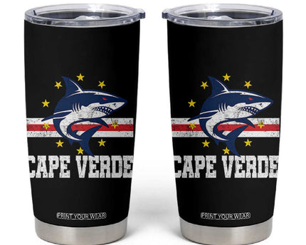 Vintage Cape Verde Shark Cabo Verdean Roots Tumbler Cup