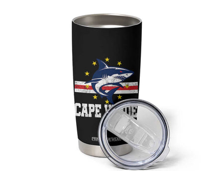 Vintage Cape Verde Shark Cabo Verdean Roots Tumbler Cup