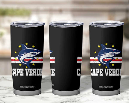 Vintage Cape Verde Shark Cabo Verdean Roots Tumbler Cup