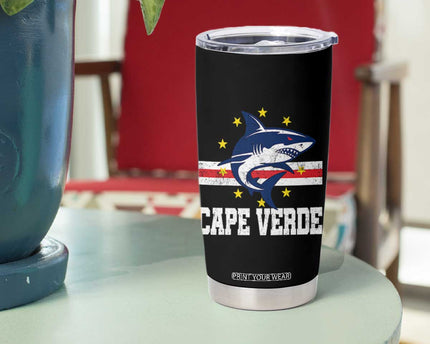 Vintage Cape Verde Shark Cabo Verdean Roots Tumbler Cup