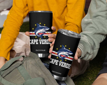 Vintage Cape Verde Shark Cabo Verdean Roots Tumbler Cup