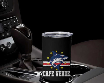 Vintage Cape Verde Shark Cabo Verdean Roots Tumbler Cup