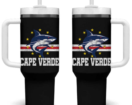 Vintage Cape Verde Shark Cabo Verdean Roots Tumbler With Handle