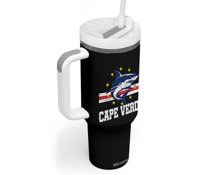 Vintage Cape Verde Shark Cabo Verdean Roots Tumbler With Handle