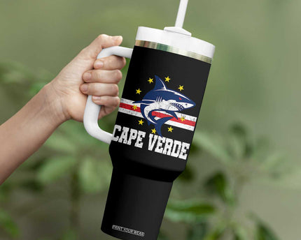 Vintage Cape Verde Shark Cabo Verdean Roots Tumbler With Handle