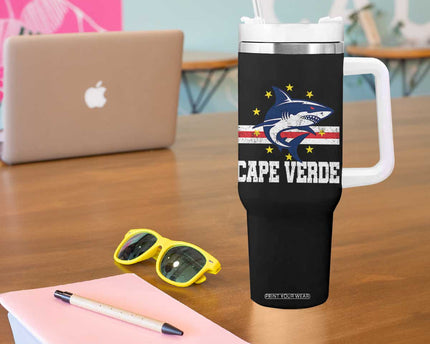 Vintage Cape Verde Shark Cabo Verdean Roots Tumbler With Handle