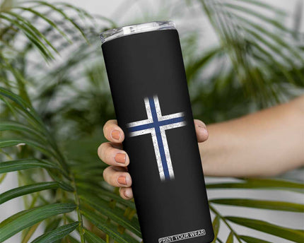 Norway Flag Distressed Nordic Symbol Norwegian Fans Skinny Tumbler