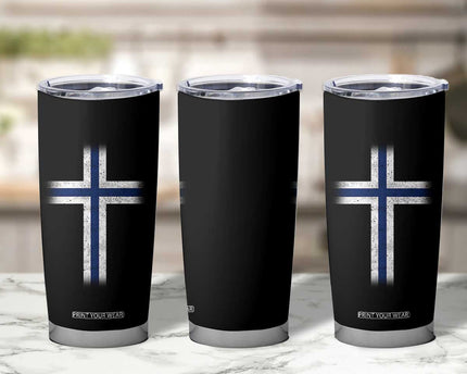 Norway Flag Distressed Nordic Symbol Norwegian Fans Tumbler Cup