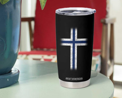 Norway Flag Distressed Nordic Symbol Norwegian Fans Tumbler Cup