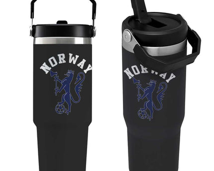Norway Norwegian Lion Athletic Sports Jersey Style Flip Straw Tumbler
