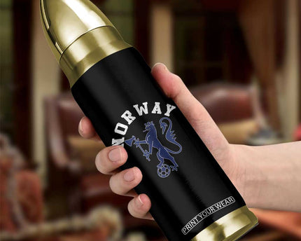 Norway Norwegian Lion Athletic Sports Jersey Style Bullet Tumbler