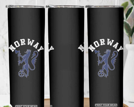 Norway Norwegian Lion Athletic Sports Jersey Style Skinny Tumbler