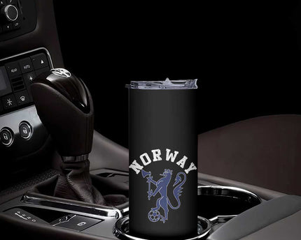 Norway Norwegian Lion Athletic Sports Jersey Style Skinny Tumbler