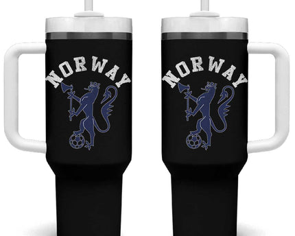 Norway Norwegian Lion Athletic Sports Jersey Style Tumbler With Handle