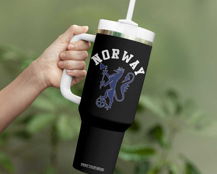 Norway Norwegian Lion Athletic Sports Jersey Style Tumbler With Handle