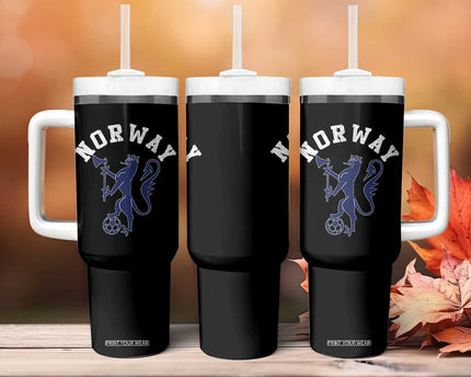Norway Norwegian Lion Athletic Sports Jersey Style Tumbler With Handle
