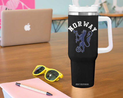 Norway Norwegian Lion Athletic Sports Jersey Style Tumbler With Handle