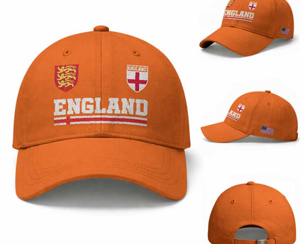 England Three Lions Symbol Red Cross Athletic Jersey Style Baseball Cap