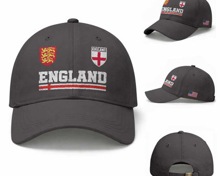 England Three Lions Symbol Red Cross Athletic Jersey Style Baseball Cap
