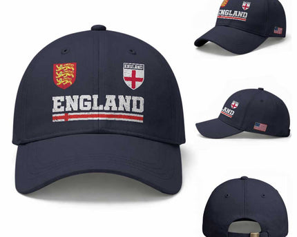 England Three Lions Symbol Red Cross Athletic Jersey Style Baseball Cap