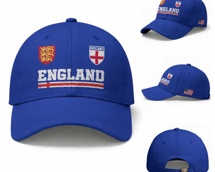 England Three Lions Symbol Red Cross Athletic Jersey Style Baseball Cap