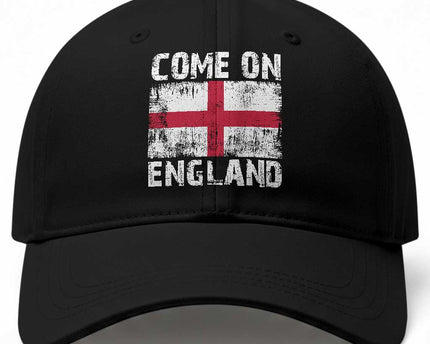 Come On England Baseball Cap Vintage St George Cross Flag Football Fan