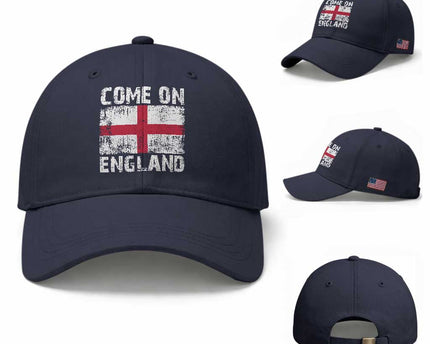 Come On England Baseball Cap Vintage St George Cross Flag Football Fan