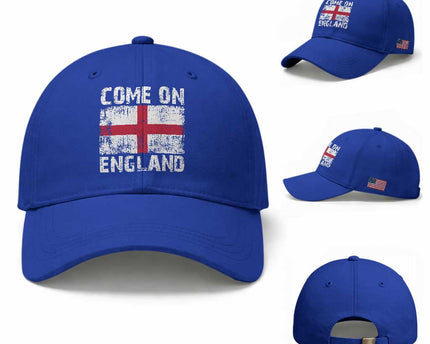 Come On England Baseball Cap Vintage St George Cross Flag Football Fan