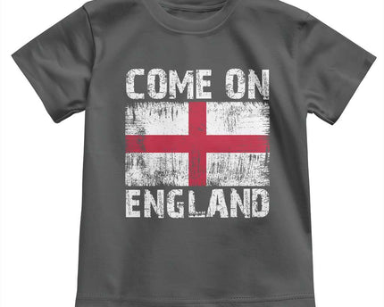 Come On England Toddler T-Shirt Vintage St George Cross Flag Football Fan
