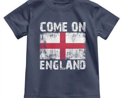 Come On England Toddler T-Shirt Vintage St George Cross Flag Football Fan