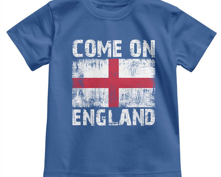 Come On England Toddler T-Shirt Vintage St George Cross Flag Football Fan