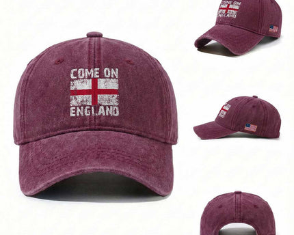 Come On England Washed Cotton Baseball Cap