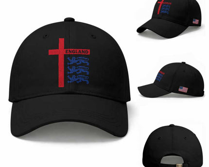 England Football St George Cross Three Lions Emblem Baseball Cap