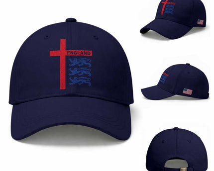 England Football St George Cross Three Lions Emblem Baseball Cap