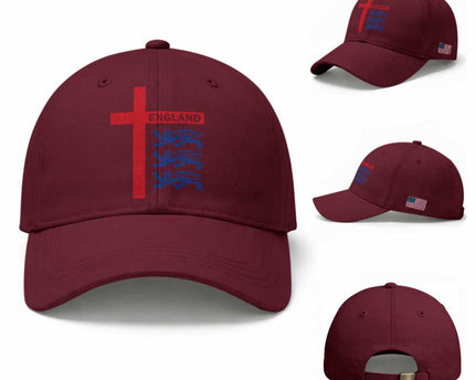 England Football St George Cross Three Lions Emblem Baseball Cap