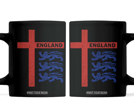 England Football St George Cross Three Lions Emblem Coffee Mug