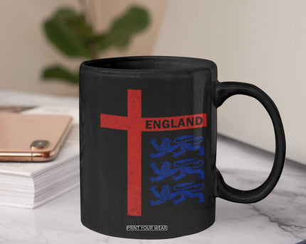 England Football St George Cross Three Lions Emblem Coffee Mug