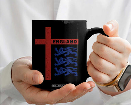 England Football St George Cross Three Lions Emblem Coffee Mug