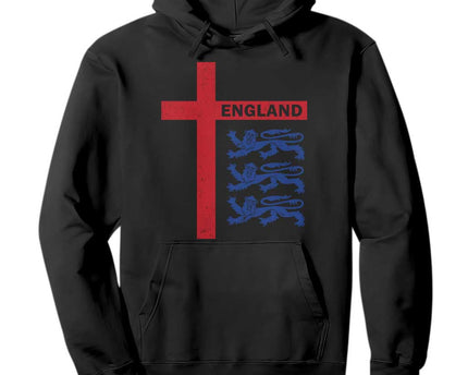 England Football St George Cross Three Lions Emblem Hoodie