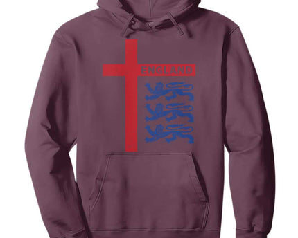 England Football St George Cross Three Lions Emblem Hoodie