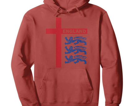 England Football St George Cross Three Lions Emblem Hoodie