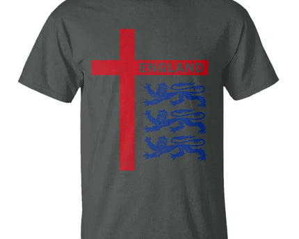 England Football St George Cross Three Lions Emblem T-Shirt