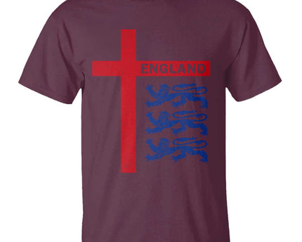 England Football St George Cross Three Lions Emblem T-Shirt