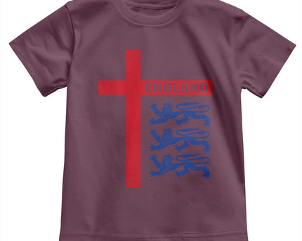 England Football St George Cross Three Lions Emblem Toddler T-Shirt