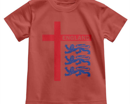 England Football St George Cross Three Lions Emblem Toddler T-Shirt