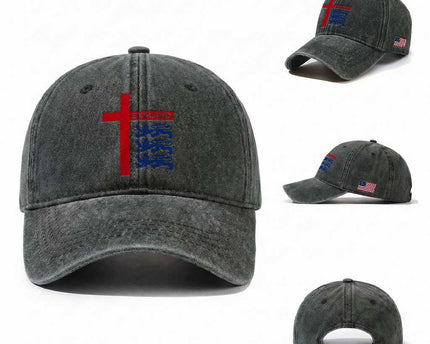 England Football St George Cross Three Lions Emblem Washed Cotton Baseball Cap