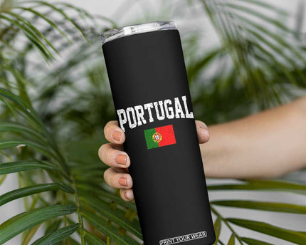 Vintage Portugal Flag Portuguese Pride Throwback Design Skinny Tumbler