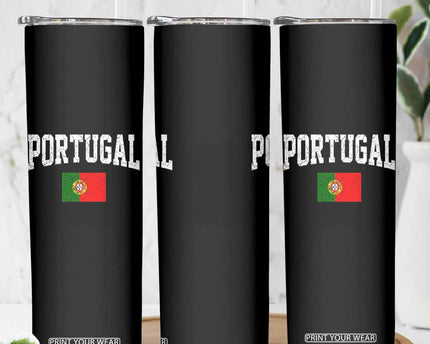 Vintage Portugal Flag Portuguese Pride Throwback Design Skinny Tumbler