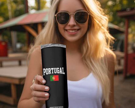 Vintage Portugal Flag Portuguese Pride Throwback Design Skinny Tumbler